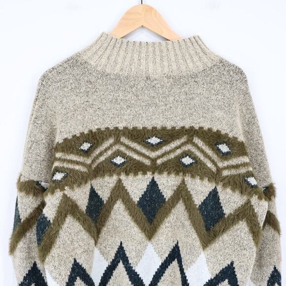 a.n.a Women's Southwest Cabincore Pullover Neutral Sweater Size XL - Picture 5 of 6